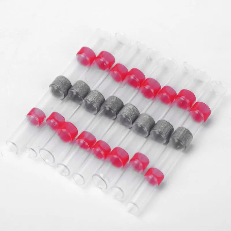 Waterproof heat shrink terminal block with solder ring in multiple colour options