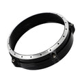 Black CNC aluminium headlight protective cover for BMW R Nine T Scrambler motorcycle