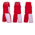 Men's basketball uniform set with top and shorts in polyester quick-drying fabric shown in blue colour