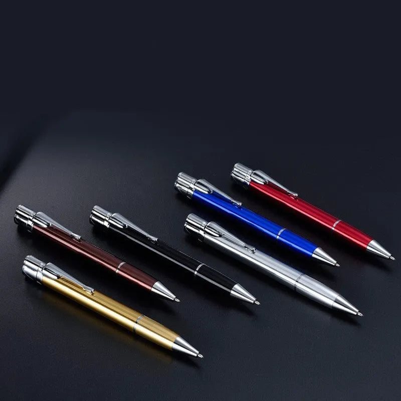 Metal pen lighter with windproof turbo jet flame in multiple colour options