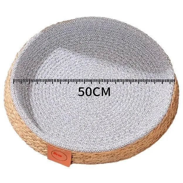 Natural rattan cat nest bed cage in four sizes for indoor pet use