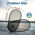 Breathable adjustable car side window shade with suction cups for baby sun protection.