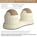 Massage ball set in caramel mocha and green colours with cold hot compress functions