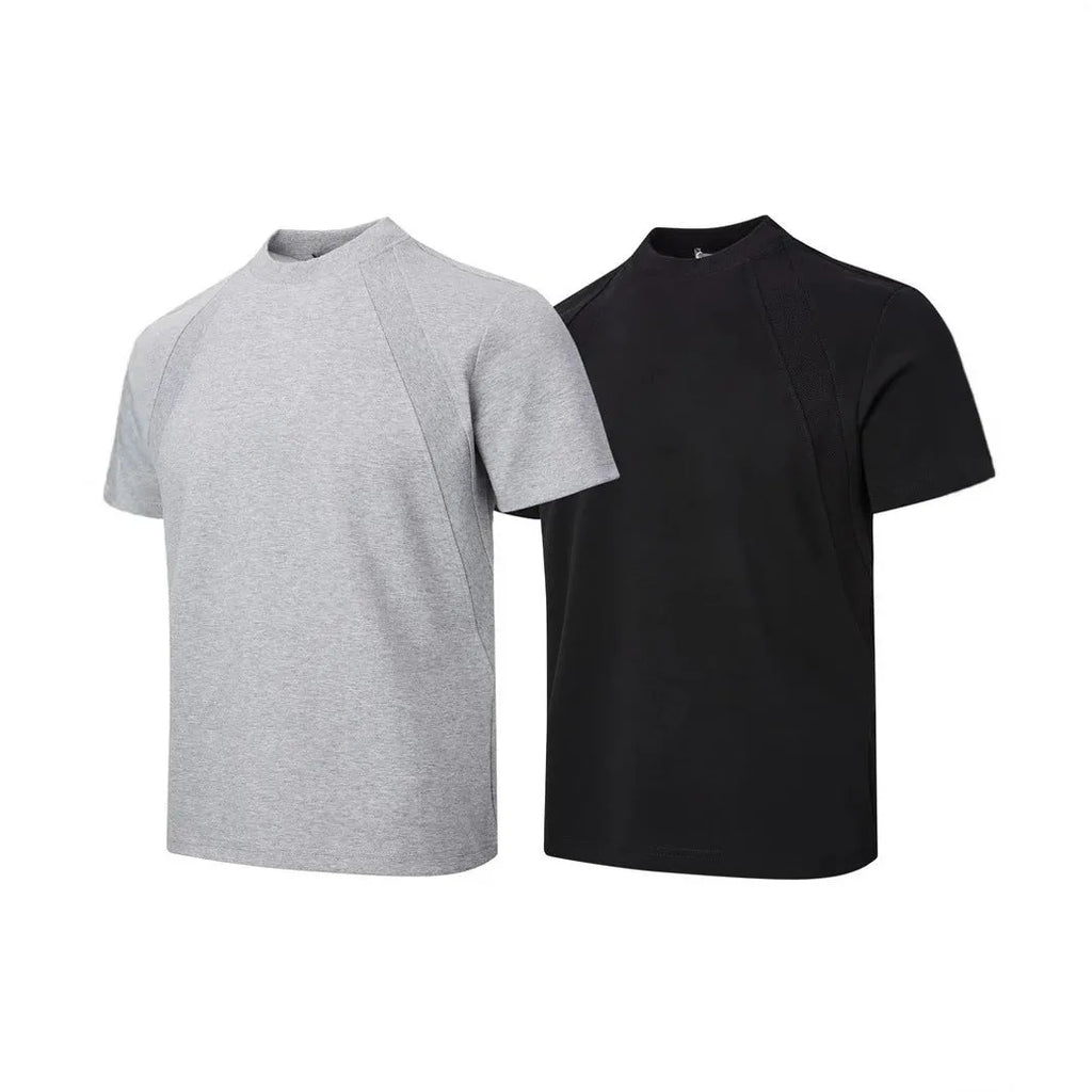 Loose fit black short sleeve casual top made from polyester fabric.