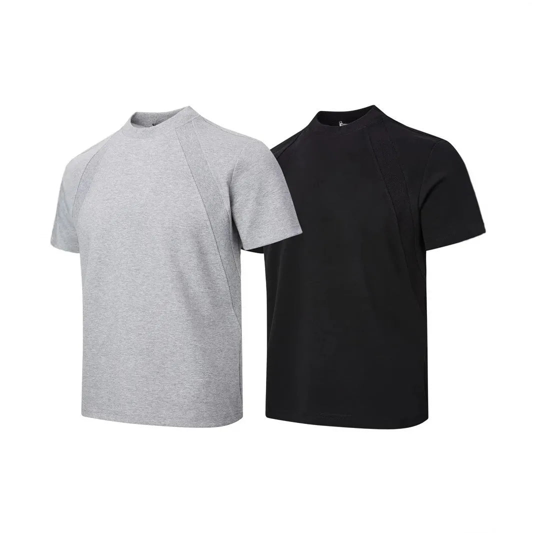 Loose fit black short sleeve casual top made from polyester fabric.