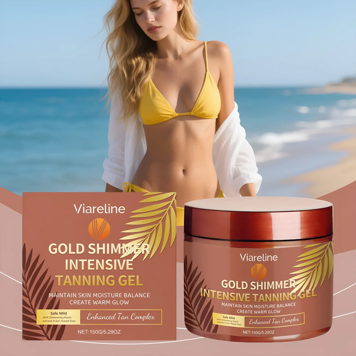 Golden black refreshing skin gel 150g with carrot seed oil and mica for universal skin types