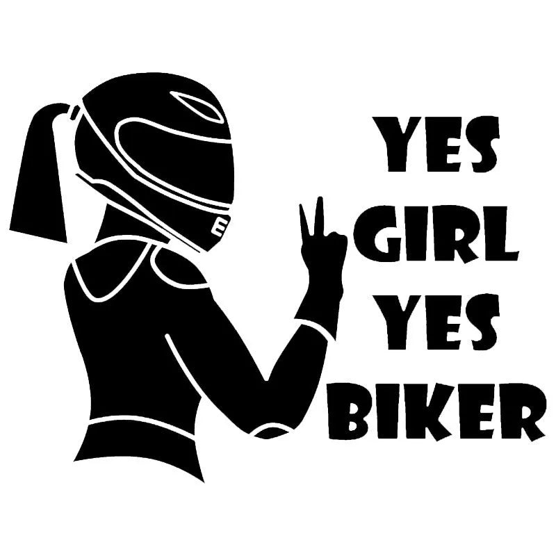 Cool Girl Rider waterproof car sticker showing female character artwork