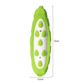Green and purple simulation bone dog chew toys shown in large and small sizes