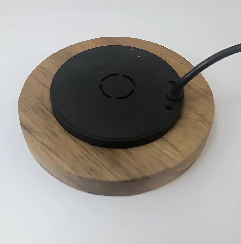 Round 60mm wireless phone charger for hidden installation in desks and tables