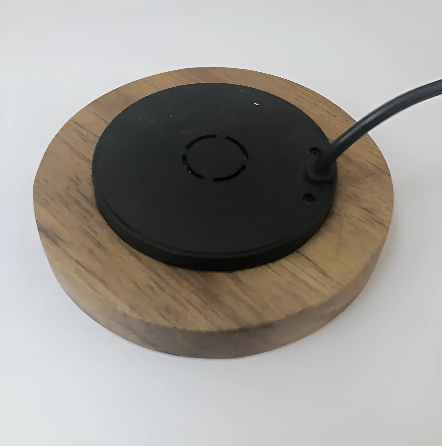Round 60mm wireless phone charger for hidden installation in desks and tables