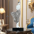 48cm tall sculptured character ornament in metallic rose gold finish with modern minimalist design