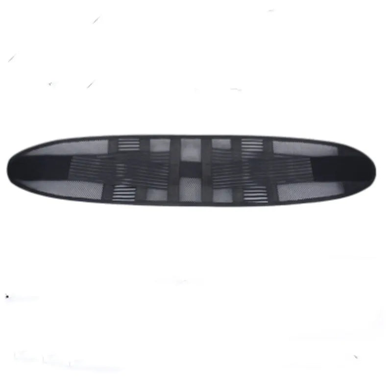 Black breathable sports waist support with steel plate for lumbar decompression.