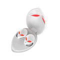 Creative Outer T8 Starman alien design true wireless Bluetooth earbuds with LED lights in charging case.