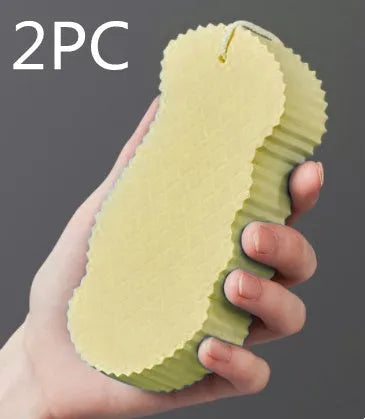 3D fish scale pattern bath sponge in white, grey, pink or light blue colours for body exfoliation