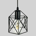 Country style decorative wall light with iron shade, measuring 150mm by 140mm