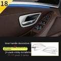 Set of four ABS and stainless steel interior handle decorative strips for BMW 5 Series F10 F18 models