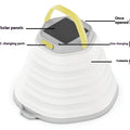 White camping lamp with a single-key switch, designed for large-capacity tent and outdoor lighting.