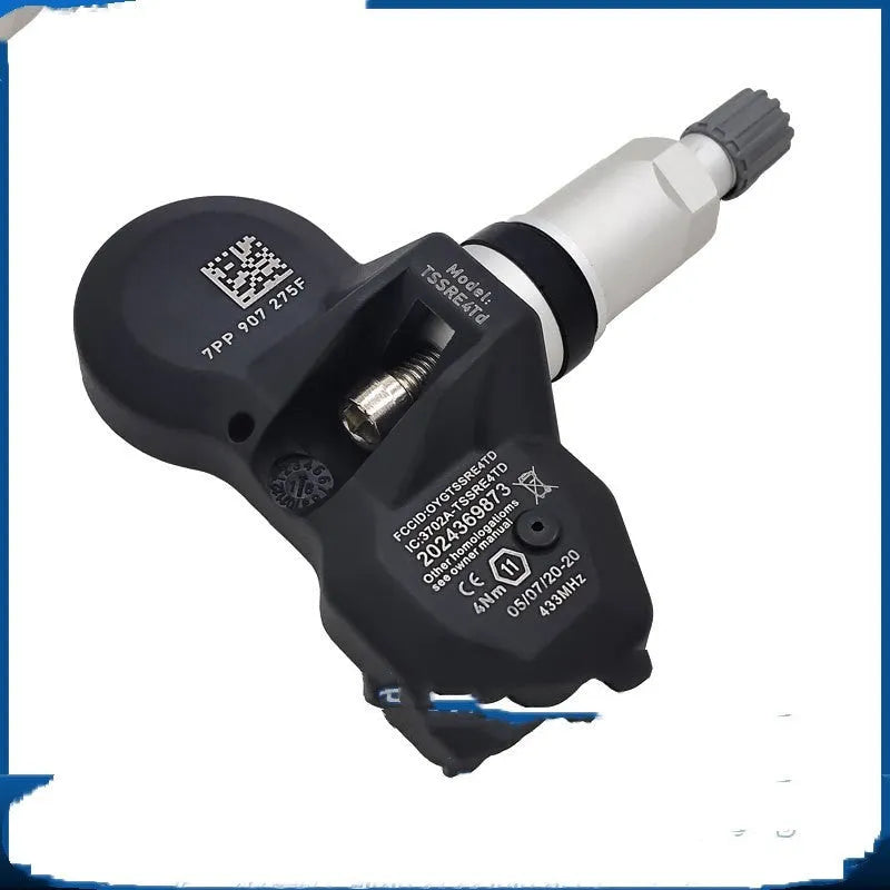 Black Audi tyre pressure monitor sensor for vehicle TPMS replacement