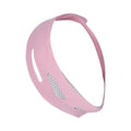 Pink elastic V face bandage for facial contour support and skin tightening applications