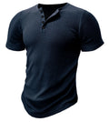 Men's slim-fitting muscle cut sports T-shirt in polyester, shown in army green colour.