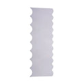 Stainless steel cake cream scraper with six different polygon pattern edges for decorating