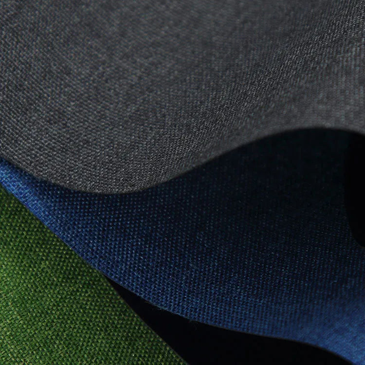 Polyester ant cloth fabric in black, blue, and green colours for luggage and furniture covering