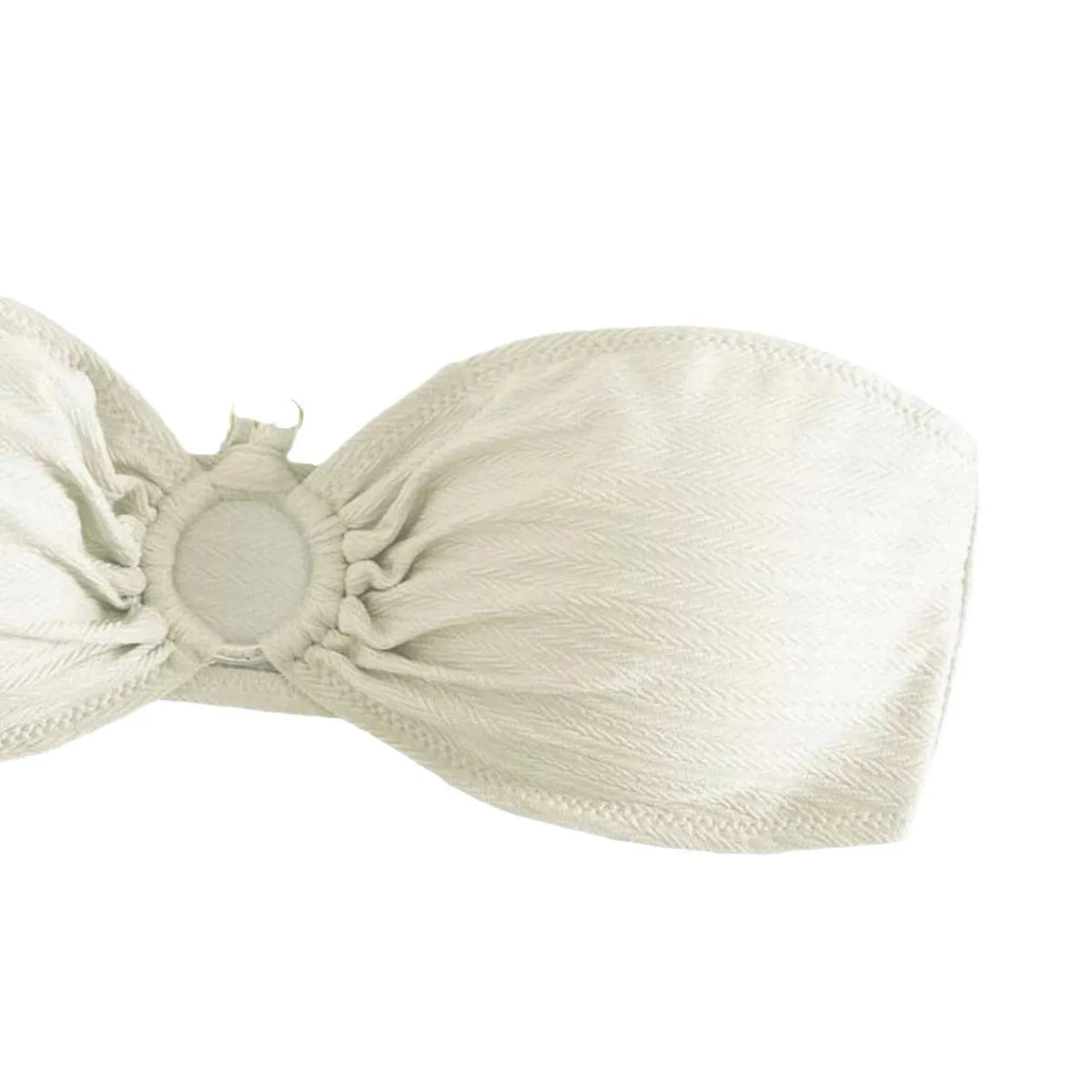 Women's halter-style bikini set in solid colour on a white background.