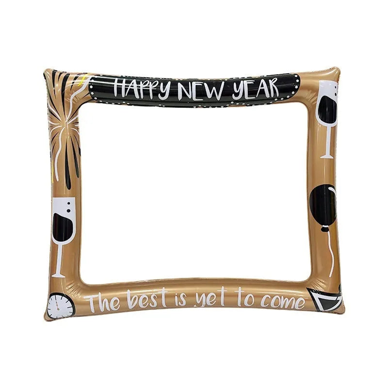 Christmas inflatable PVC photo frame for holiday parties and photo booths