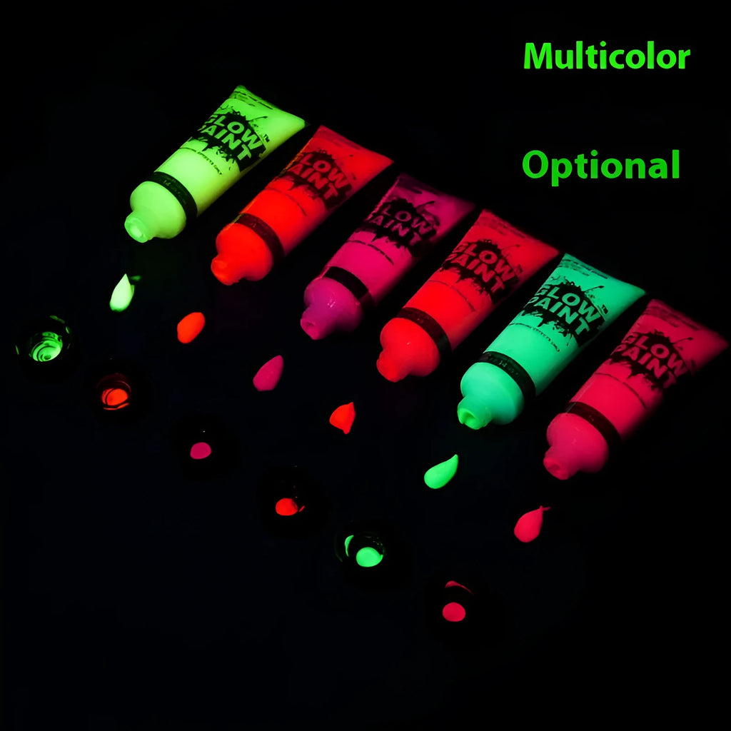 25ml plastic squeeze bottle of neon green gouache face and body paint