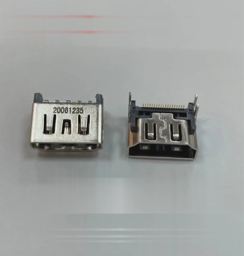 Silver HDMI interface host socket for gaming console repair and accessory replacement