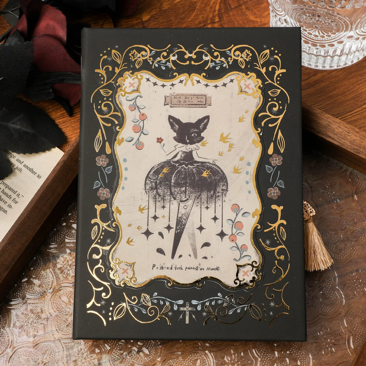 A5 retro gothic style notebook with art covers including Pan Shen's Maze, Forest, and Red Fruit Temptation designs