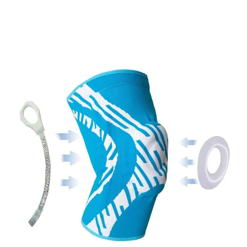 Men's basketball knee pads in black nylon with adjustable sizing for court sports protection