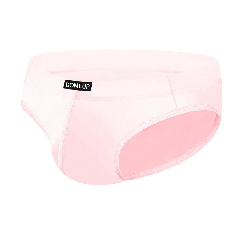 Men's solid colour low waist briefs in seamless knit polyester fabric
