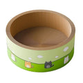 Large round cat scratch board with deep grooves, shown in 45cm and 50cm sizes.