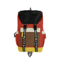 Oxford cloth backpack for junior high students in black, green or red with three carrying options.