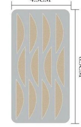 No Glue Eyelid Sticker set showing L, M, and S sizes in non-woven fabric for household application