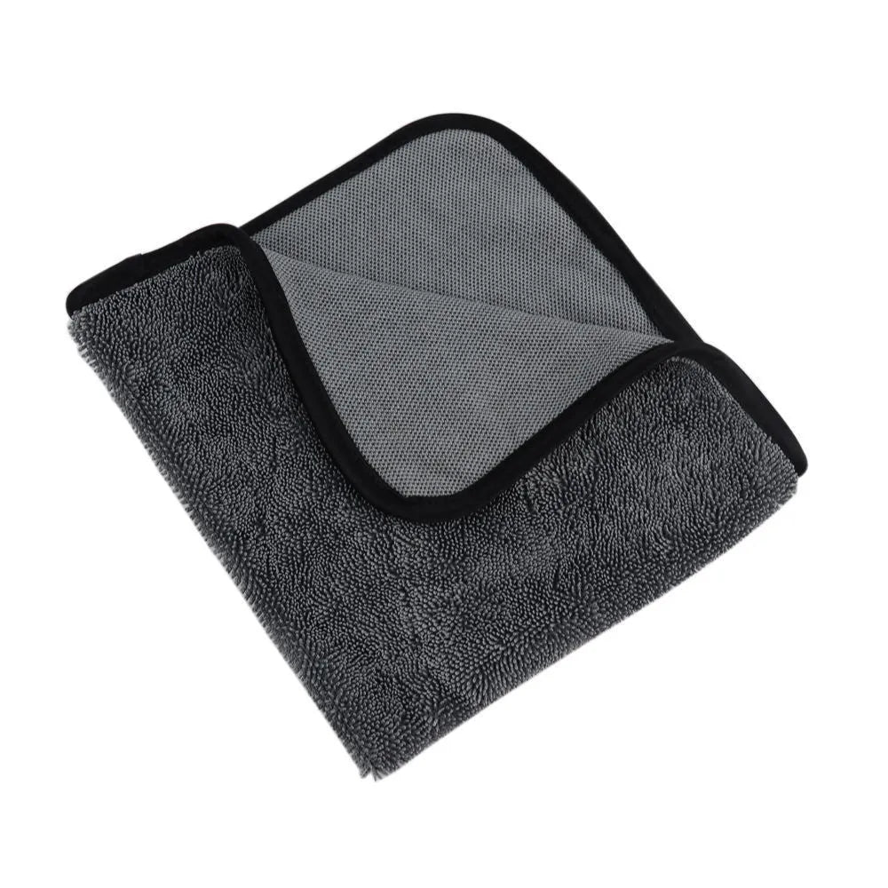 Grey 40x40cm square microfiber car wash drying towel