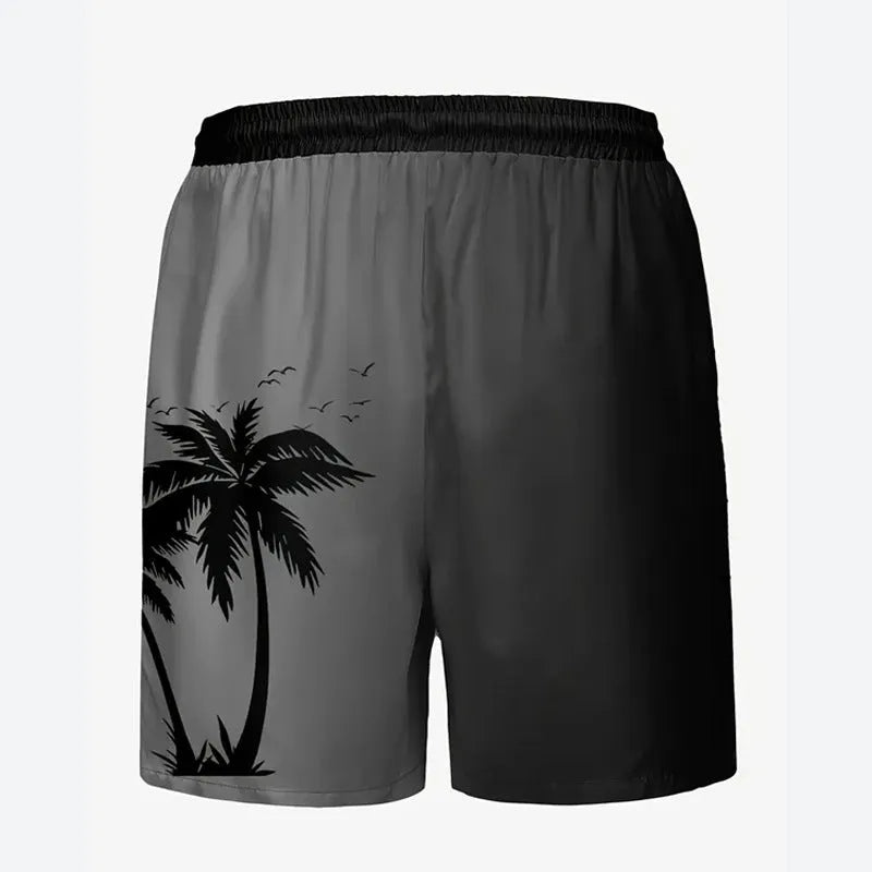 Men's loose fit polyester beach pants in plus sizes