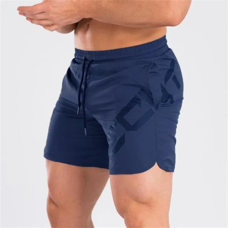 Men's elastic training running shorts in quick-drying chemical fibre blend available in four colours