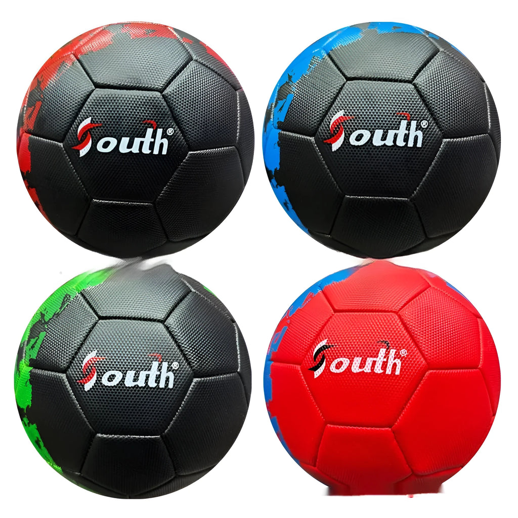 No. 5 PVC machine sewn training football for students and children in red black, black blue, black green, or red blue