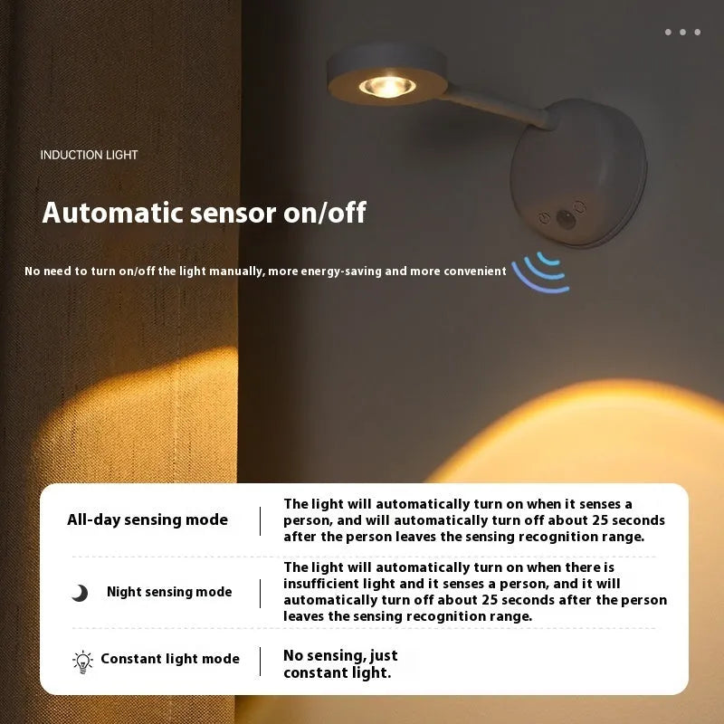 Geometric rechargeable wireless wall spotlight in black and white colours with remote control