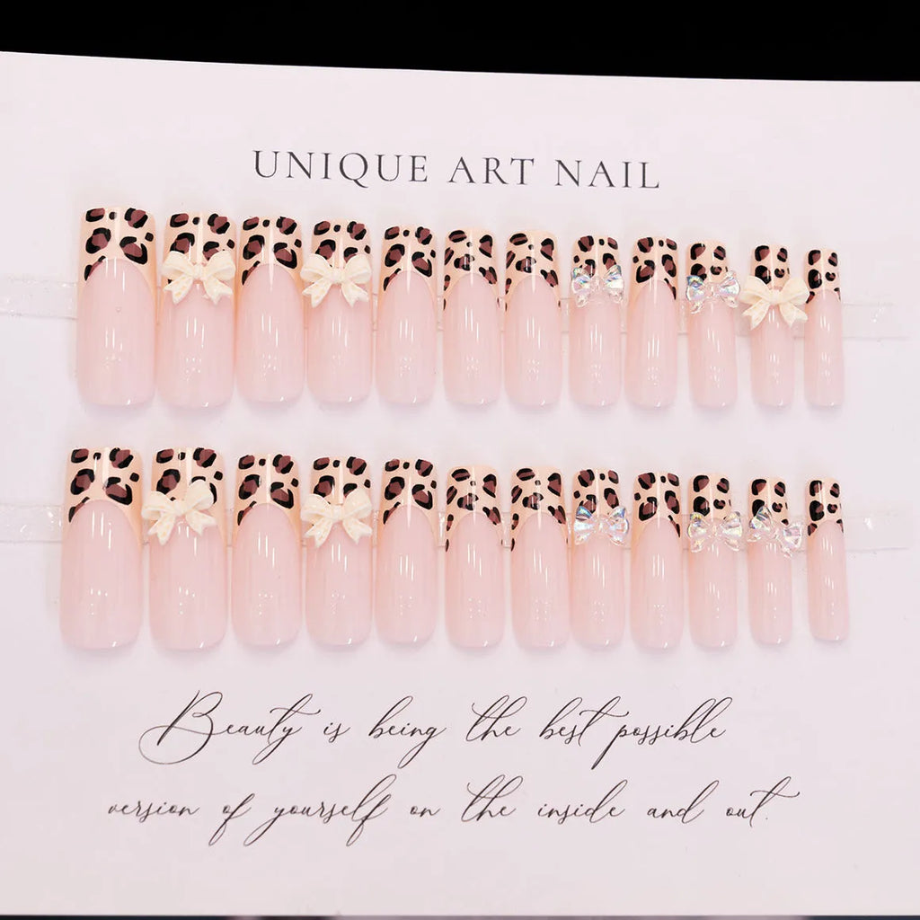 Leopard print butterfly design nail art decals in WM296 colour for manicure decoration