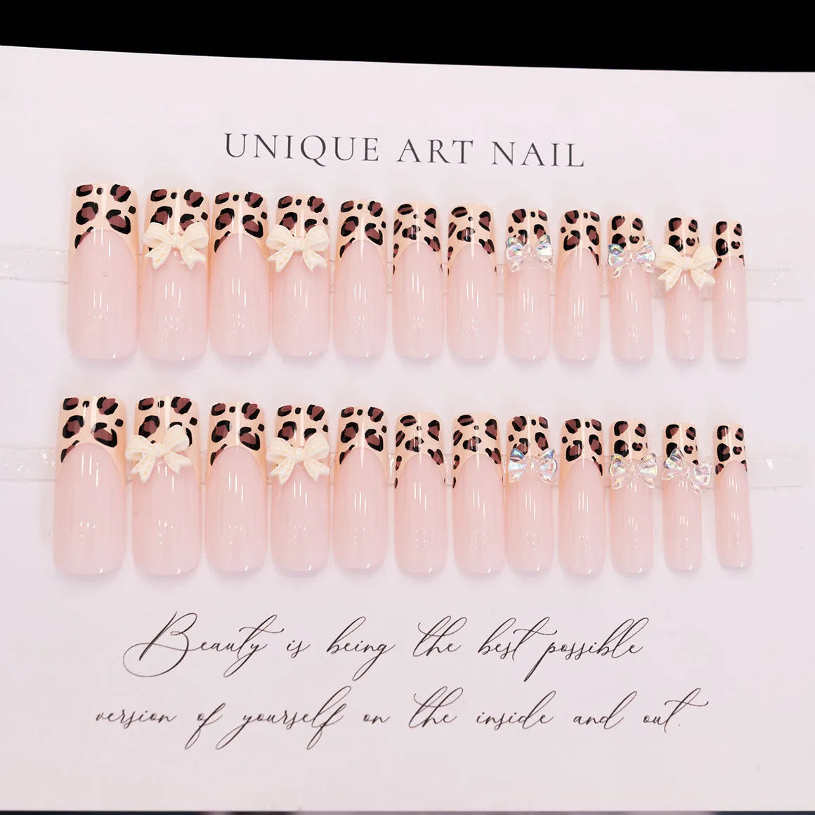 Leopard print butterfly design nail art decals in WM296 colour for manicure decoration