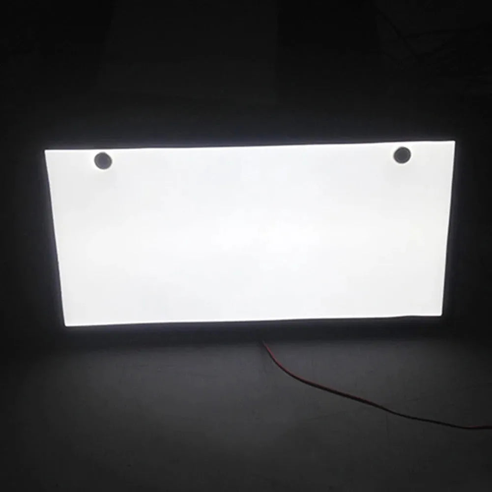 Two LED license plate lights for trucks with 15-LED bars and plastic housing