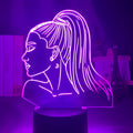 Acrylic 3D night light with European design showing dimensional lighting effects and colourful black base