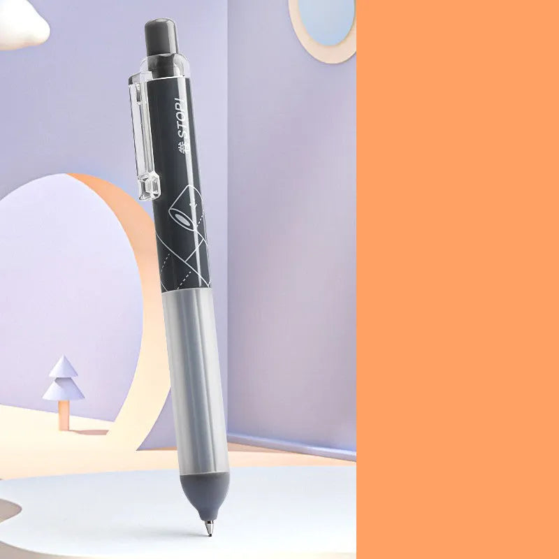 Black and white 0.5mm mechanical pencils with triangular cloud grips on a minimalist background.