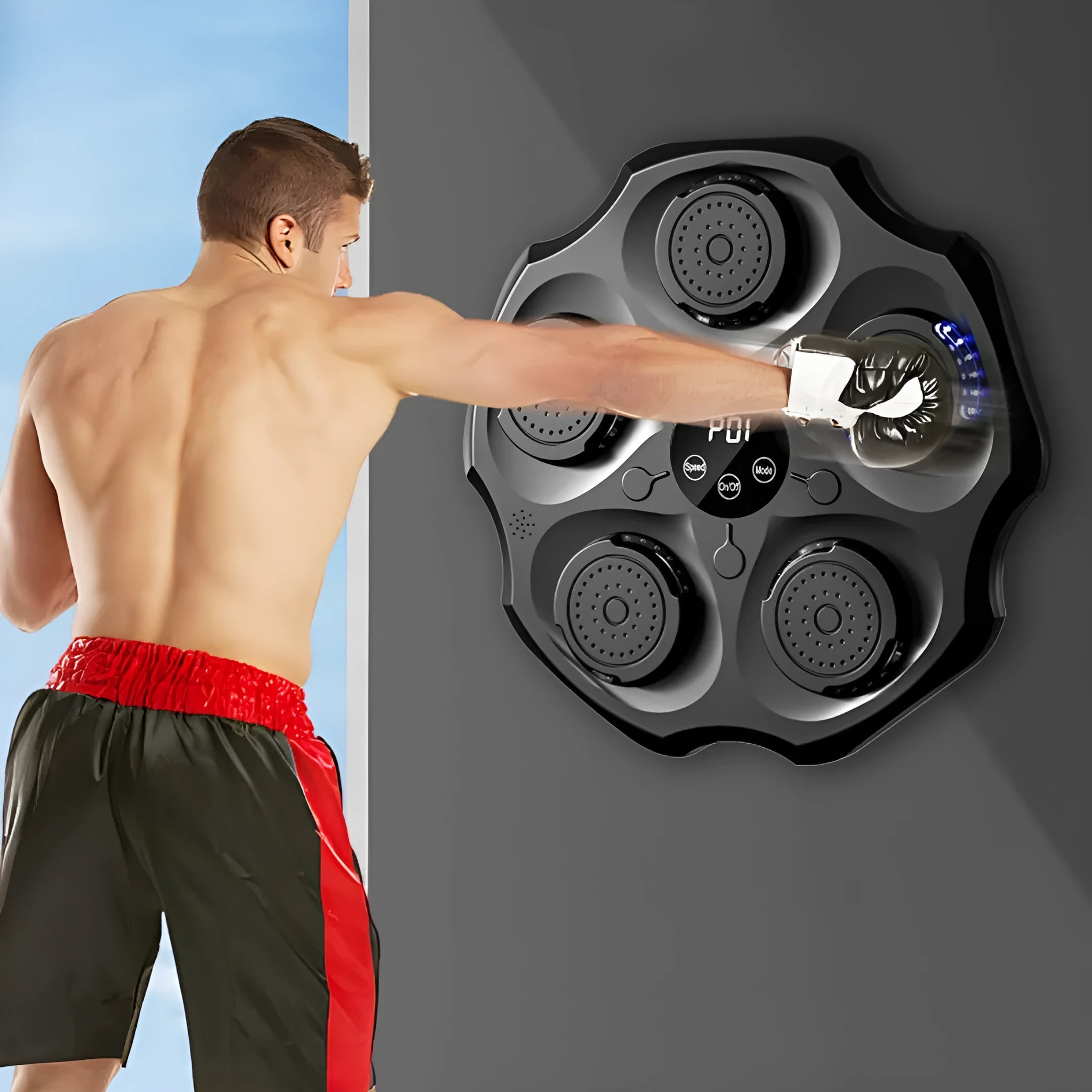 Bluetooth music boxing wall target with intelligent rhythm recognition mounted on wall