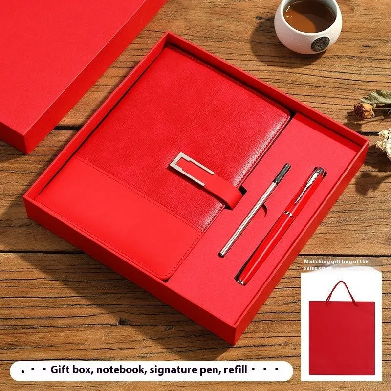 A5 soft leather notebook in business brown colour with pu cover and wood-free paper pages