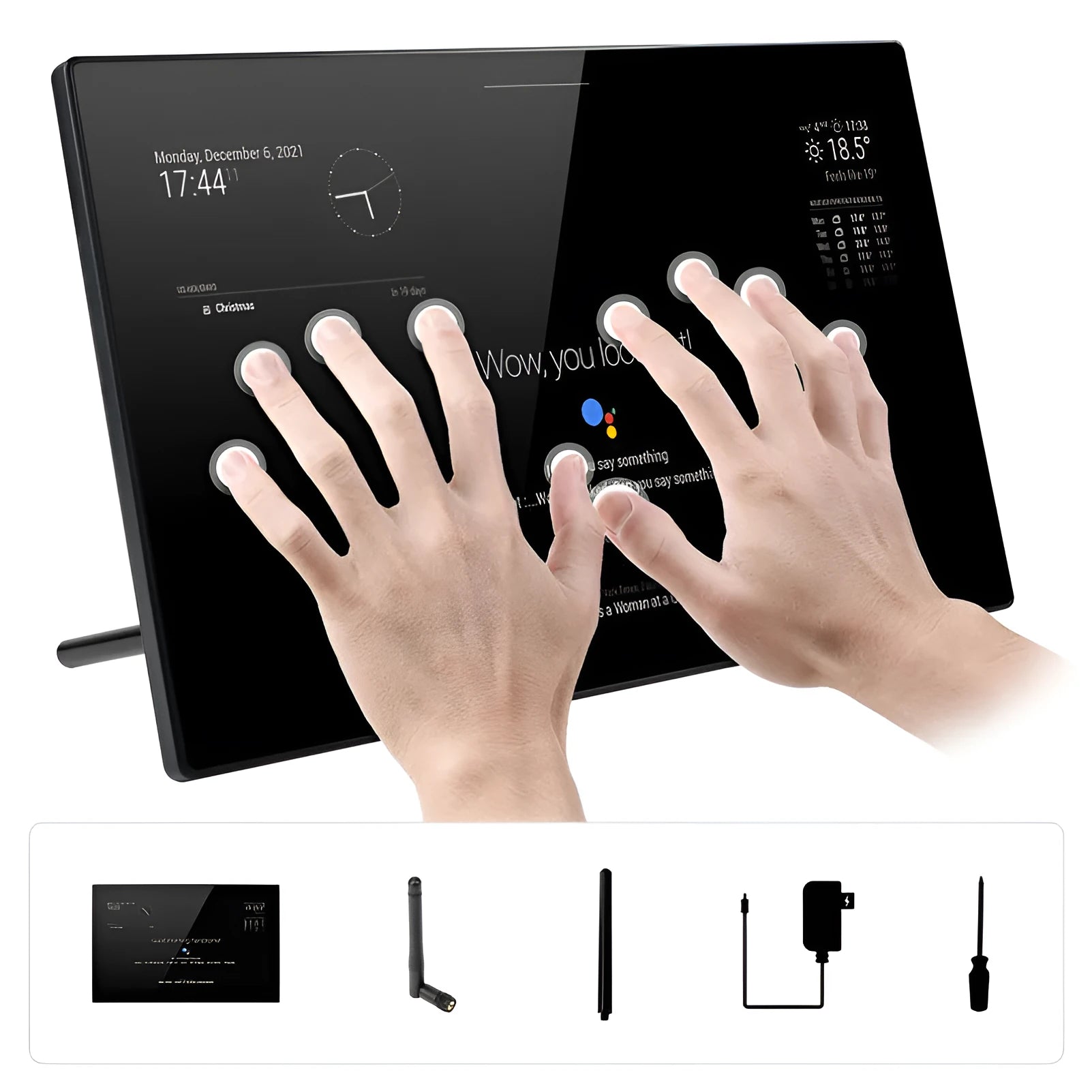 13.3-inch integrated computer voice assistant touch display panel with ABS casing