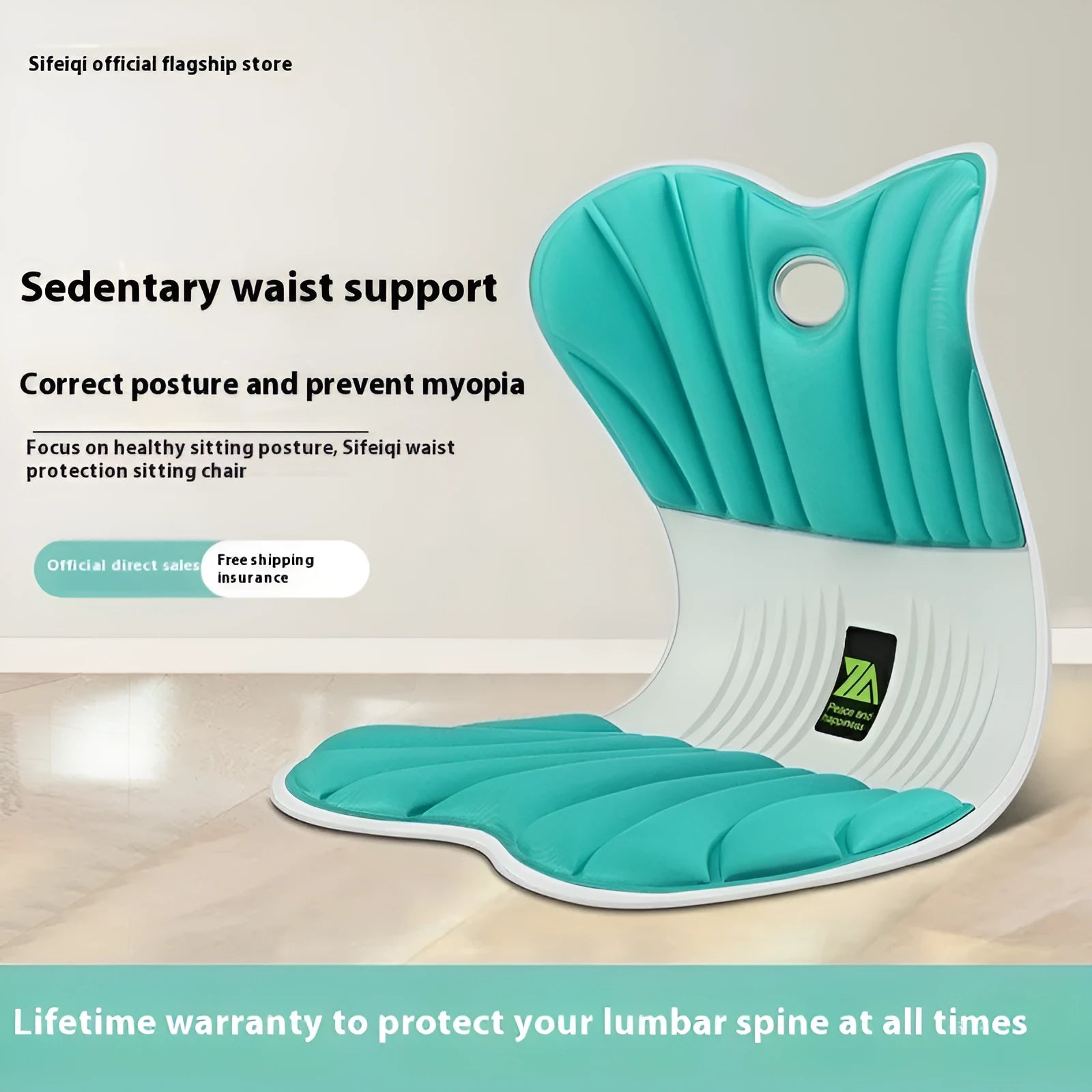 Ergonomic office seat cushion for posture correction with waist support in five colour options